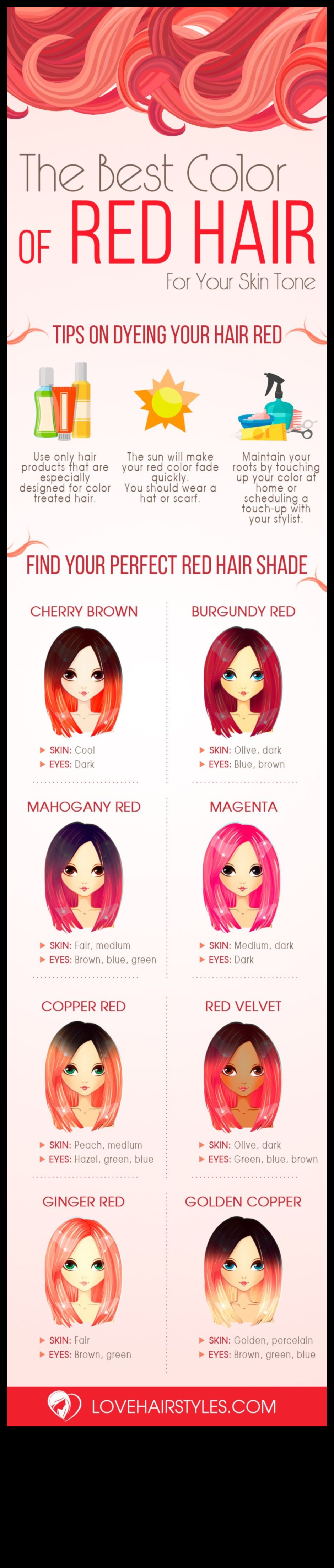 ما هو الظل الخاص بك؟ العثور على تصفيفة الشعر المثالية باللون الأحمر أو البني المحمر